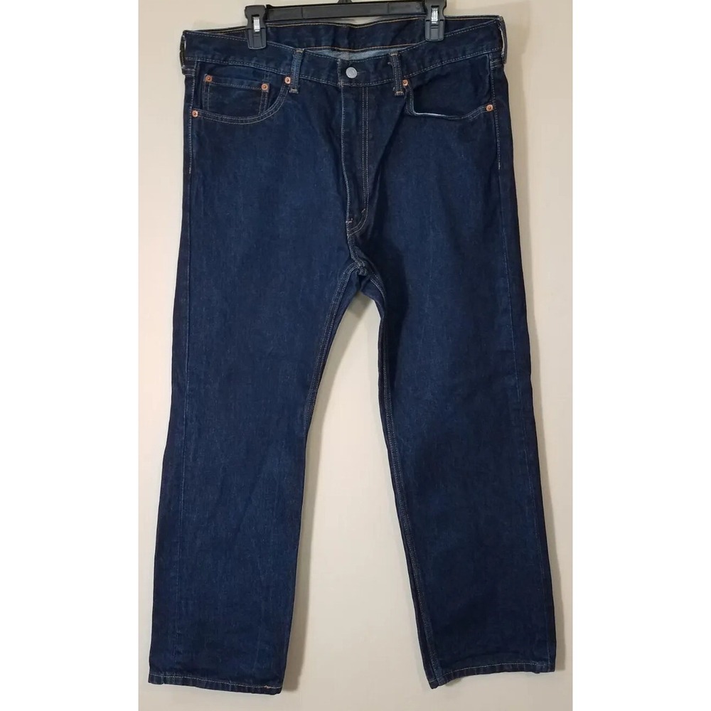 Levis 505 Jeans Men sz 38x30 Regular Fit‎ Straight Leg Blue Denim Pants